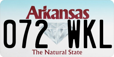 AR license plate 072WKL