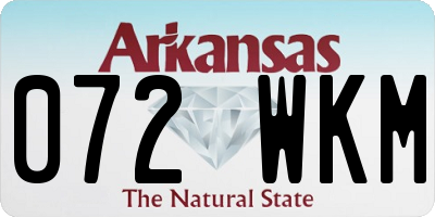 AR license plate 072WKM