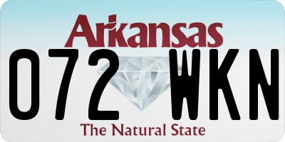 AR license plate 072WKN