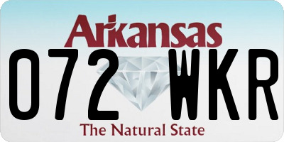 AR license plate 072WKR