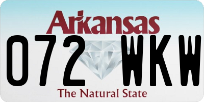 AR license plate 072WKW