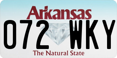 AR license plate 072WKY