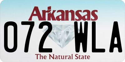 AR license plate 072WLA