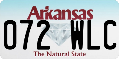 AR license plate 072WLC
