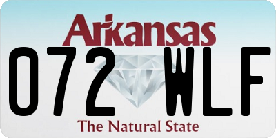 AR license plate 072WLF