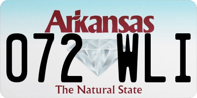 AR license plate 072WLI