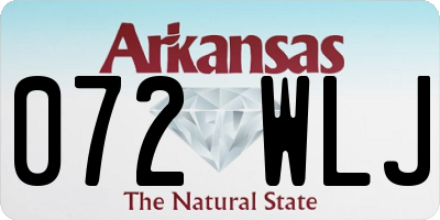 AR license plate 072WLJ