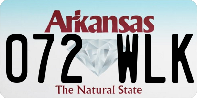 AR license plate 072WLK
