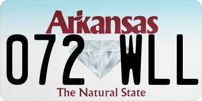 AR license plate 072WLL