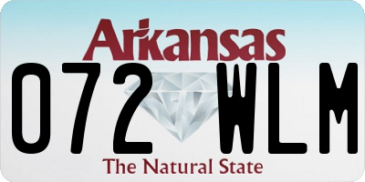 AR license plate 072WLM