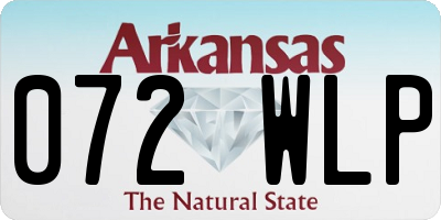 AR license plate 072WLP