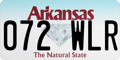 AR license plate 072WLR