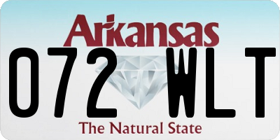 AR license plate 072WLT