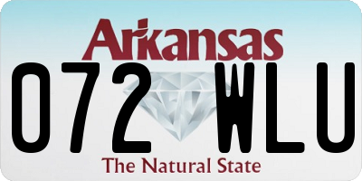 AR license plate 072WLU