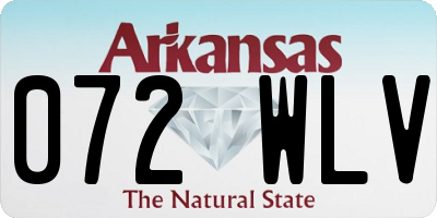 AR license plate 072WLV