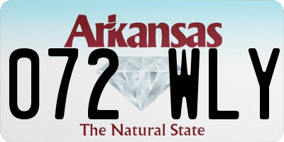 AR license plate 072WLY