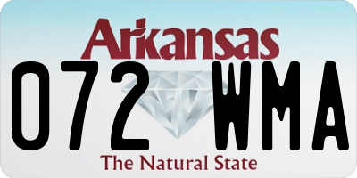 AR license plate 072WMA