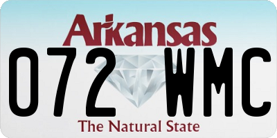 AR license plate 072WMC