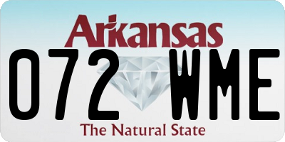 AR license plate 072WME