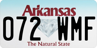 AR license plate 072WMF
