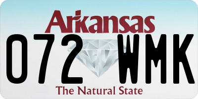 AR license plate 072WMK