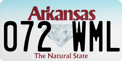 AR license plate 072WML