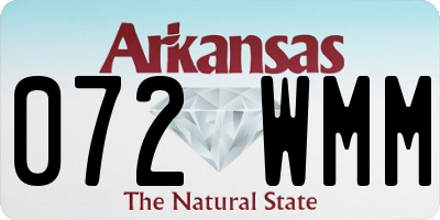 AR license plate 072WMM