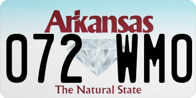 AR license plate 072WMO