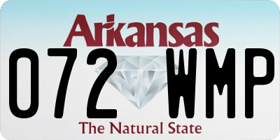 AR license plate 072WMP