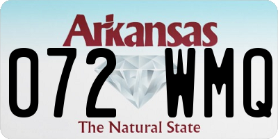 AR license plate 072WMQ