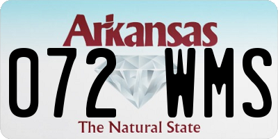 AR license plate 072WMS