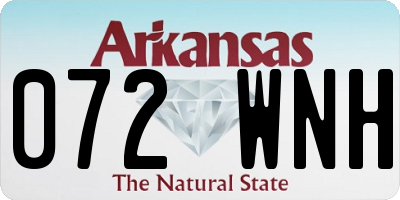 AR license plate 072WNH