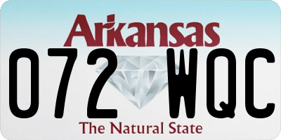 AR license plate 072WQC
