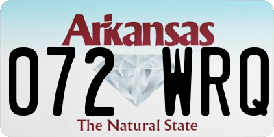 AR license plate 072WRQ