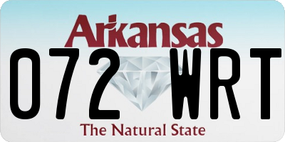 AR license plate 072WRT