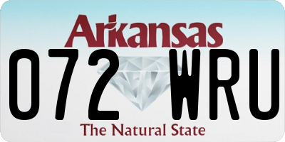 AR license plate 072WRU