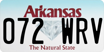 AR license plate 072WRV