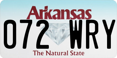 AR license plate 072WRY