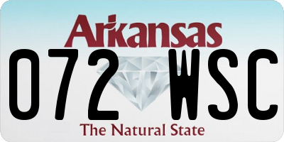 AR license plate 072WSC