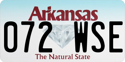 AR license plate 072WSE