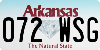 AR license plate 072WSG