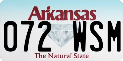 AR license plate 072WSM