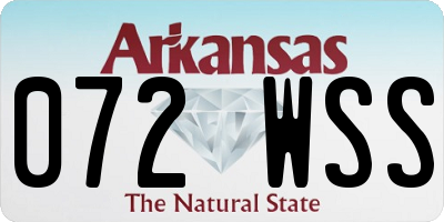 AR license plate 072WSS