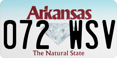 AR license plate 072WSV
