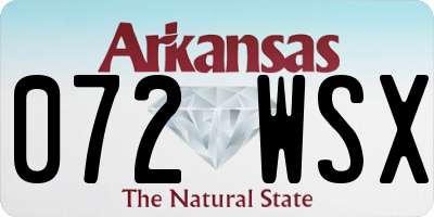 AR license plate 072WSX