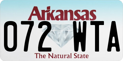AR license plate 072WTA