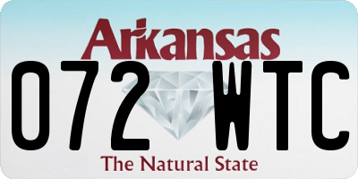 AR license plate 072WTC