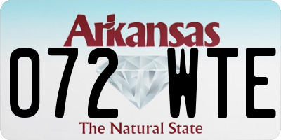 AR license plate 072WTE