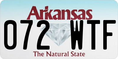AR license plate 072WTF