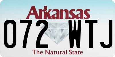 AR license plate 072WTJ